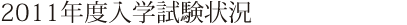 2011年度入学試験状況