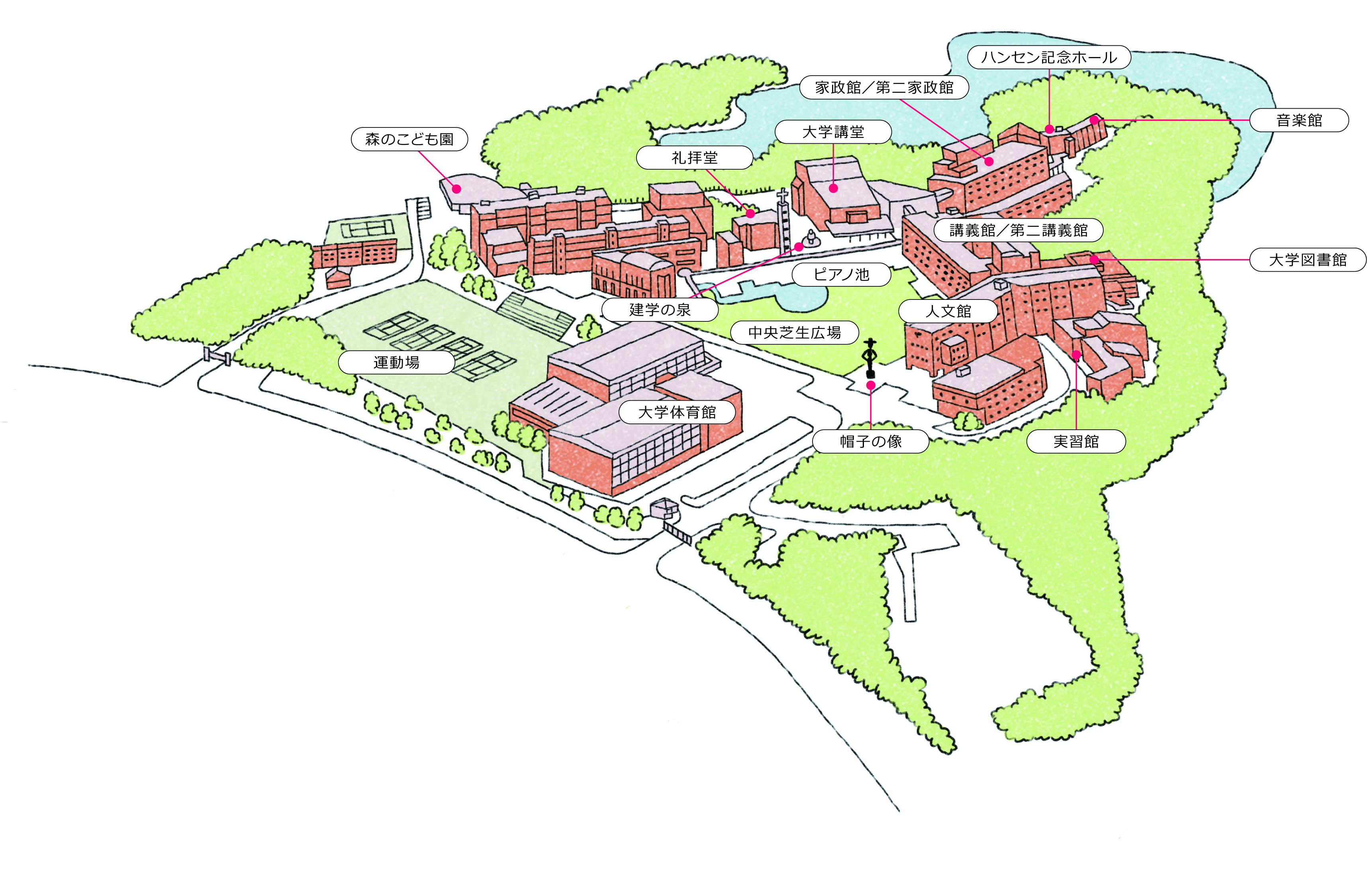 学内マップ 宮城学院女子大学